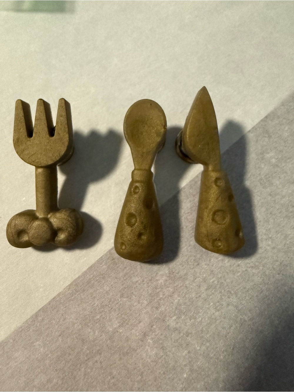 Novelty Drawer Pulls of a Fork, Spoon & Knife 3-Piece Set
